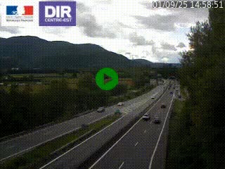 Caméra trafic à Meylan sur la Rocade-Sud de Grenoble en direction d'Aix-en-Provence