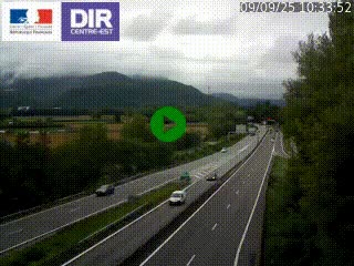 Caméra trafic à Meylan sur la Rocade-Sud de Grenoble en direction d'Aix-en-Provence