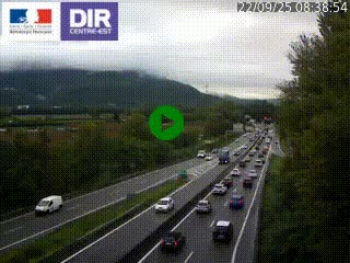 Caméra trafic à Meylan sur la Rocade-Sud de Grenoble en direction d'Aix-en-Provence