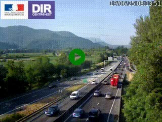 <h2>Caméra trafic à Meylan sur la Rocade-Sud de Grenoble en direction d'Aix-en-Provence</h2>