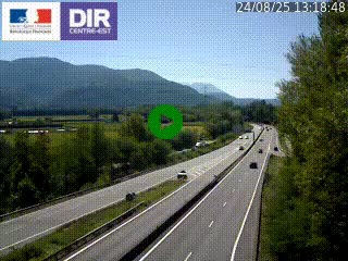<h2>Caméra trafic à Meylan sur la Rocade-Sud de Grenoble en direction d'Aix-en-Provence</h2>