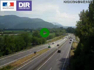 <h2>Caméra trafic à Meylan sur la Rocade-Sud de Grenoble en direction d'Aix-en-Provence</h2>