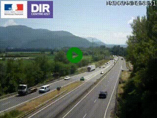 <h2>Caméra trafic à Meylan sur la Rocade-Sud de Grenoble en direction d'Aix-en-Provence</h2>