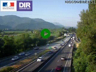 <h2>Caméra trafic à Meylan sur la Rocade-Sud de Grenoble en direction d'Aix-en-Provence</h2>