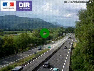 <h2>Caméra trafic à Meylan sur la Rocade-Sud de Grenoble en direction d'Aix-en-Provence</h2>
