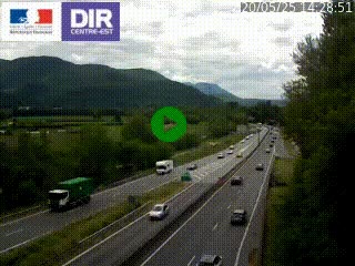 <h2>Caméra trafic à Meylan sur la Rocade-Sud de Grenoble en direction d'Aix-en-Provence</h2>