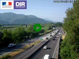 Caméra trafic à Meylan sur la Rocade-Sud de Grenoble en direction d'Aix-en-Provence