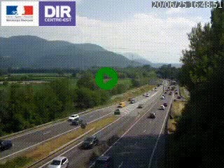 <h2>Caméra trafic à Meylan sur la Rocade-Sud de Grenoble en direction d'Aix-en-Provence</h2>