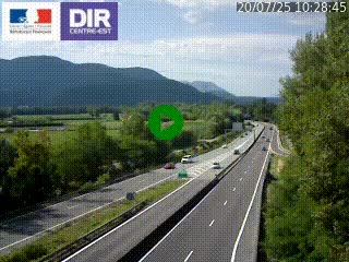 <h2>Caméra trafic à Meylan sur la Rocade-Sud de Grenoble en direction d'Aix-en-Provence</h2>