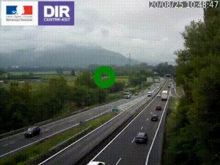 <h2>Caméra trafic à Meylan sur la Rocade-Sud de Grenoble en direction d'Aix-en-Provence</h2>