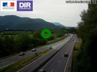 <h2>Caméra trafic à Meylan sur la Rocade-Sud de Grenoble en direction d'Aix-en-Provence</h2>