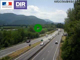 <h2>Caméra trafic à Meylan sur la Rocade-Sud de Grenoble en direction d'Aix-en-Provence</h2>