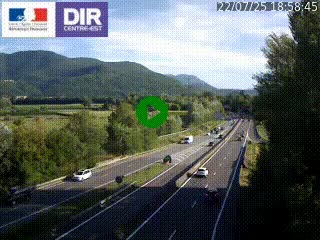 <h2>Caméra trafic à Meylan sur la Rocade-Sud de Grenoble en direction d'Aix-en-Provence</h2>