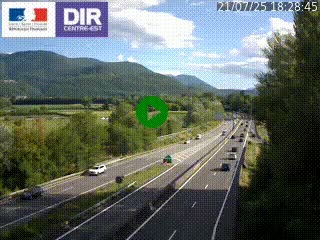 <h2>Caméra trafic à Meylan sur la Rocade-Sud de Grenoble en direction d'Aix-en-Provence</h2>