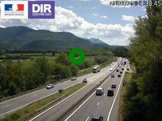 <h2>Caméra trafic à Meylan sur la Rocade-Sud de Grenoble en direction d'Aix-en-Provence</h2>