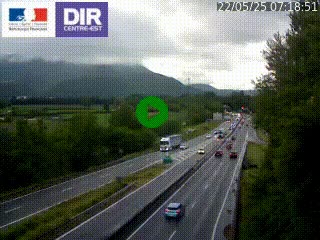 <h2>Caméra trafic à Meylan sur la Rocade-Sud de Grenoble en direction d'Aix-en-Provence</h2>