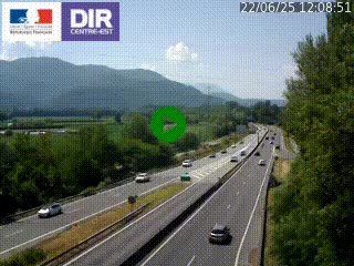<h2>Caméra trafic à Meylan sur la Rocade-Sud de Grenoble en direction d'Aix-en-Provence</h2>