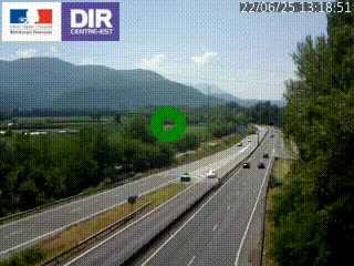 <h2>Caméra trafic à Meylan sur la Rocade-Sud de Grenoble en direction d'Aix-en-Provence</h2>
