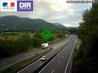 <h2>Caméra trafic à Meylan sur la Rocade-Sud de Grenoble en direction d'Aix-en-Provence</h2>