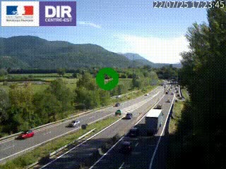 <h2>Caméra trafic à Meylan sur la Rocade-Sud de Grenoble en direction d'Aix-en-Provence</h2>