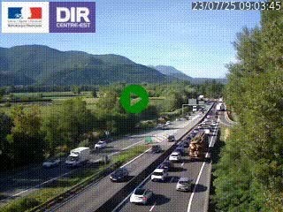 <h2>Caméra trafic à Meylan sur la Rocade-Sud de Grenoble en direction d'Aix-en-Provence</h2>