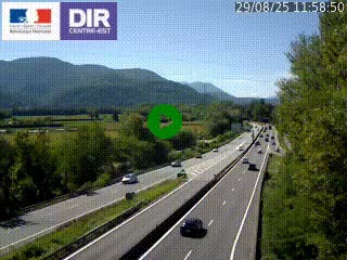 <h2>Caméra trafic à Meylan sur la Rocade-Sud de Grenoble en direction d'Aix-en-Provence</h2>