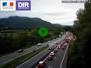 <h2>Caméra trafic à Meylan sur la Rocade-Sud de Grenoble en direction d'Aix-en-Provence</h2>