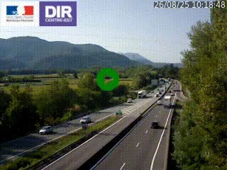<h2>Caméra trafic à Meylan sur la Rocade-Sud de Grenoble en direction d'Aix-en-Provence</h2>
