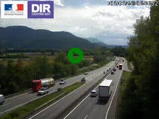 <h2>Caméra trafic à Meylan sur la Rocade-Sud de Grenoble en direction d'Aix-en-Provence</h2>