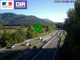 <h2>Caméra trafic à Meylan sur la Rocade-Sud de Grenoble en direction d'Aix-en-Provence</h2>