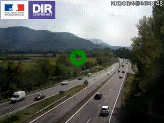 <h2>Caméra trafic à Meylan sur la Rocade-Sud de Grenoble en direction d'Aix-en-Provence</h2>