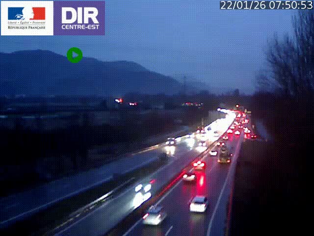 <h2>Caméra trafic à Meylan sur la Rocade-Sud de Grenoble en direction d'Aix-en-Provence</h2>