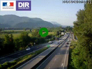 Caméra trafic à Meylan sur la Rocade-Sud de Grenoble en direction d'Aix-en-Provence