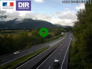 <h2>Caméra trafic à Meylan sur la Rocade-Sud de Grenoble en direction d'Aix-en-Provence</h2>