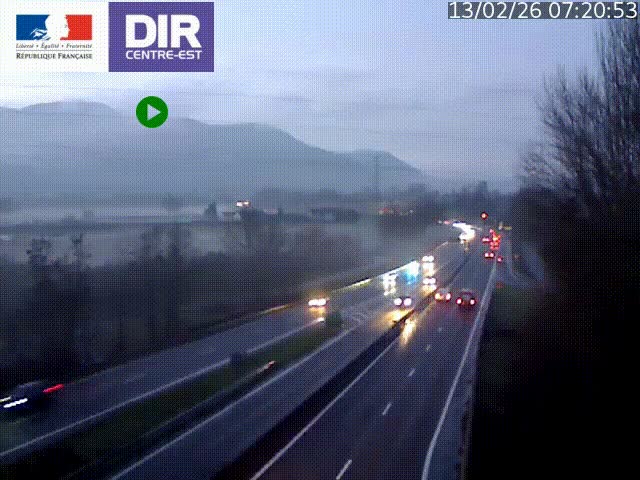 <h2>Caméra trafic à Meylan sur la Rocade-Sud de Grenoble en direction d'Aix-en-Provence</h2>