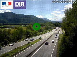 <h2>Caméra trafic à Meylan sur la Rocade-Sud de Grenoble en direction d'Aix-en-Provence</h2>
