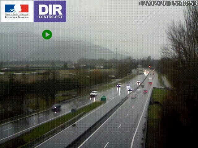 <h2>Caméra trafic à Meylan sur la Rocade-Sud de Grenoble en direction d'Aix-en-Provence</h2>