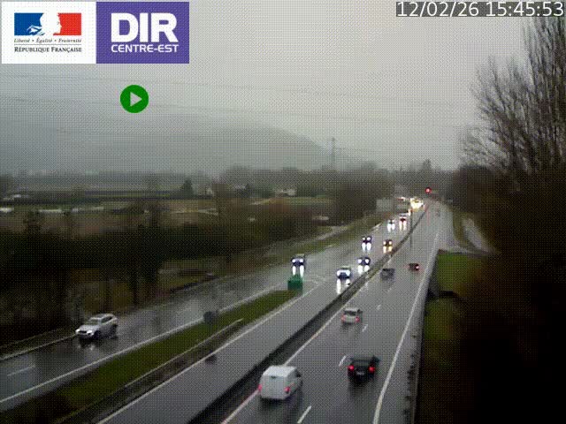 <h2>Caméra trafic à Meylan sur la Rocade-Sud de Grenoble en direction d'Aix-en-Provence</h2>