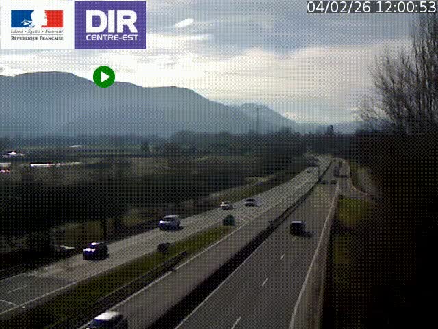 <h2>Caméra trafic à Meylan sur la Rocade-Sud de Grenoble en direction d'Aix-en-Provence</h2>