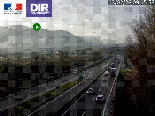 <h2>Caméra trafic à Meylan sur la Rocade-Sud de Grenoble en direction d'Aix-en-Provence</h2>