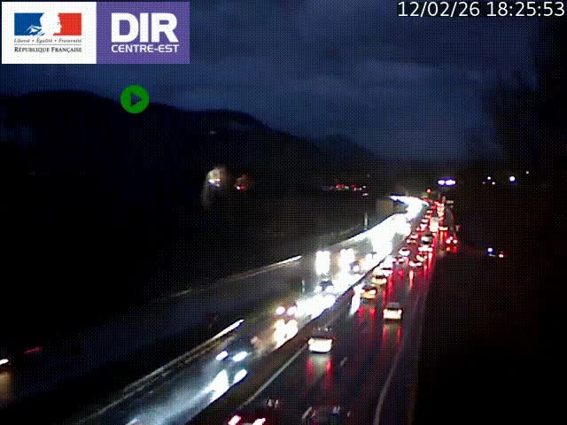 <h2>Caméra trafic à Meylan sur la Rocade-Sud de Grenoble en direction d'Aix-en-Provence</h2>