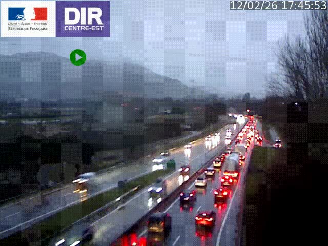 <h2>Caméra trafic à Meylan sur la Rocade-Sud de Grenoble en direction d'Aix-en-Provence</h2>