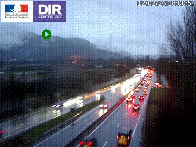<h2>Caméra trafic à Meylan sur la Rocade-Sud de Grenoble en direction d'Aix-en-Provence</h2>