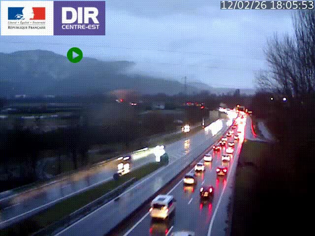 <h2>Caméra trafic à Meylan sur la Rocade-Sud de Grenoble en direction d'Aix-en-Provence</h2>