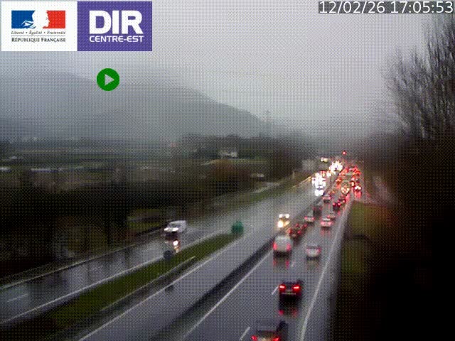 <h2>Caméra trafic à Meylan sur la Rocade-Sud de Grenoble en direction d'Aix-en-Provence</h2>