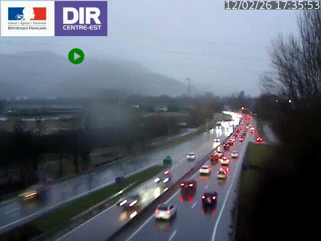 <h2>Caméra trafic à Meylan sur la Rocade-Sud de Grenoble en direction d'Aix-en-Provence</h2>