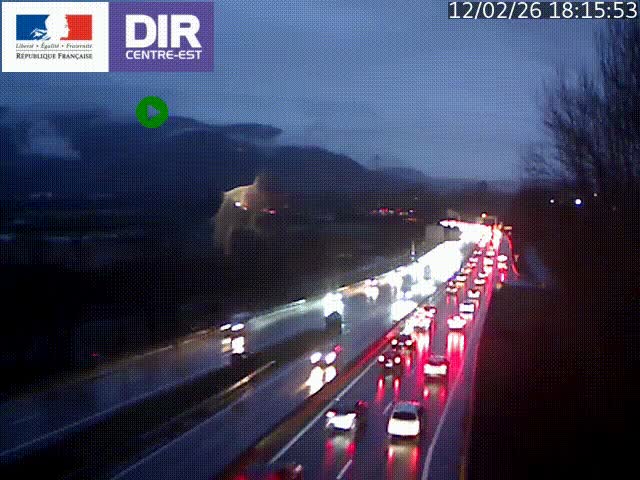 <h2>Caméra trafic à Meylan sur la Rocade-Sud de Grenoble en direction d'Aix-en-Provence</h2>