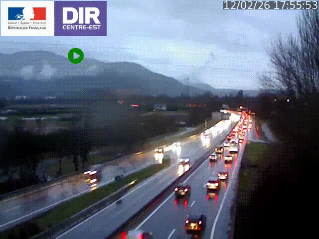 <h2>Caméra trafic à Meylan sur la Rocade-Sud de Grenoble en direction d'Aix-en-Provence</h2>