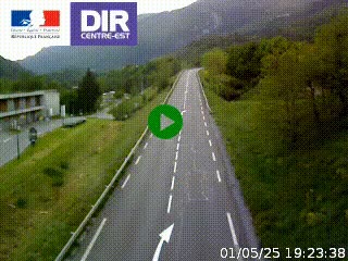 Webcam sur la nationale N90 à Gilly-sur-Isère, en direction et à proximité d'Albertville