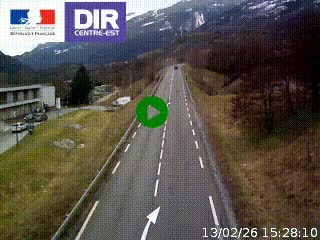 <h2>Web cam sur la N90 à Aime, en provenance de Bourg-Saint-Maurice et en direction d'Albertville</h2>